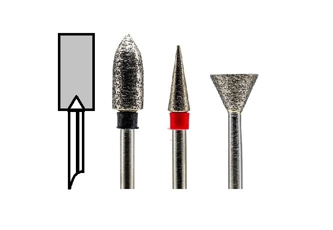 sintered diamond burs with metallic